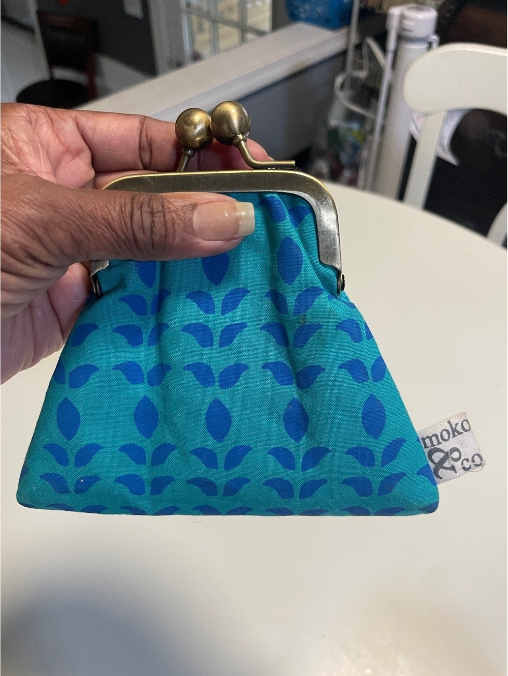 Vintage cotton fabric Japanese coin purse